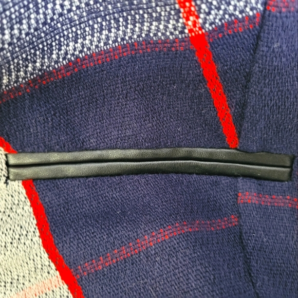 Navy, Red & White Blazer, Zip Front, Gold Buttons - Picture 4 of 8